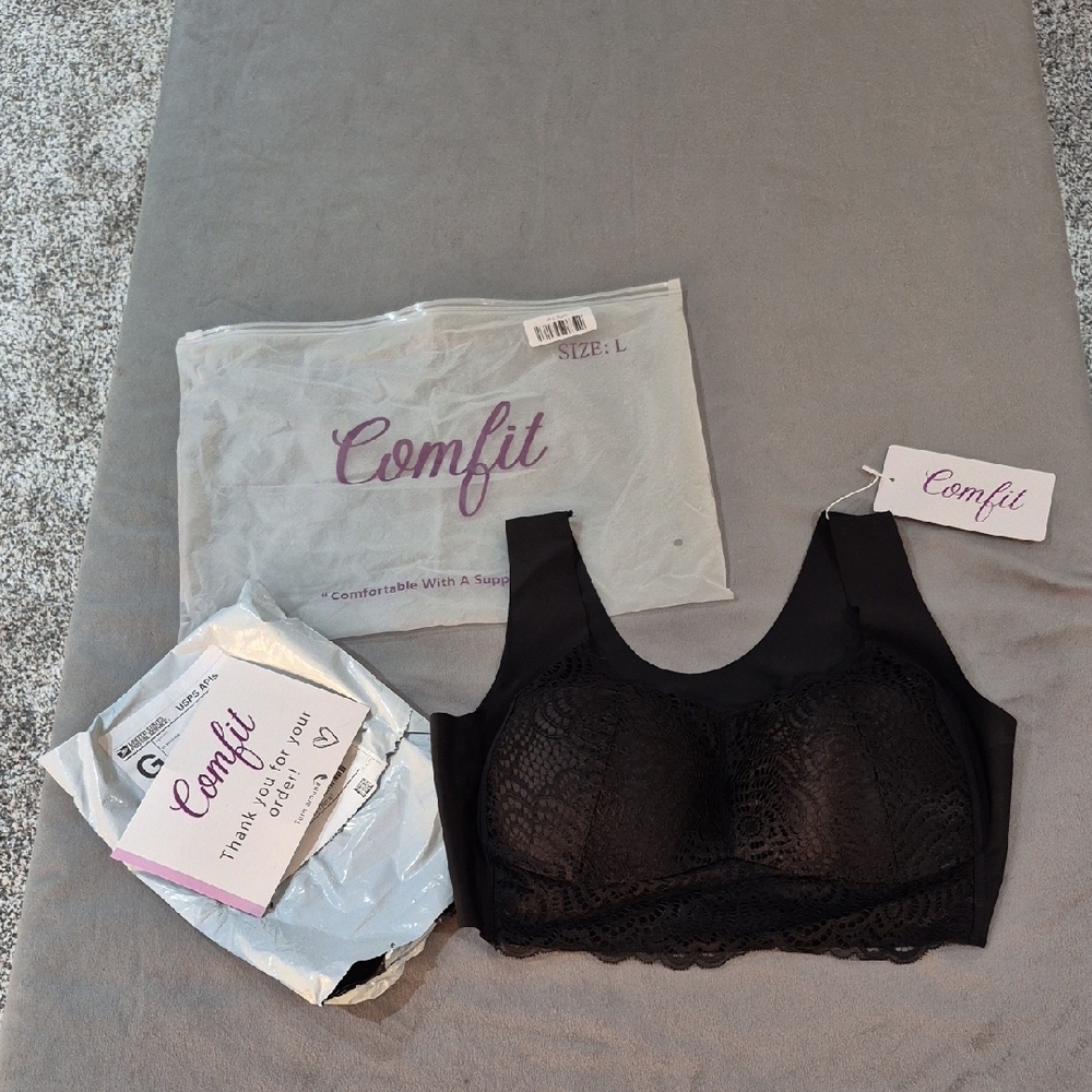 Black Lace Bra